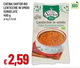 A&O Cucina sartor bio lenticchie in umido surgelate offerta