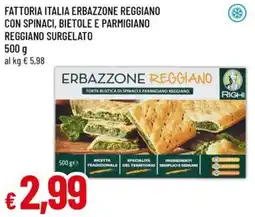 A&O Fattoria italia erbazzone reggiano con spinaci, bietole e parmigiano reggiano surgelato offerta