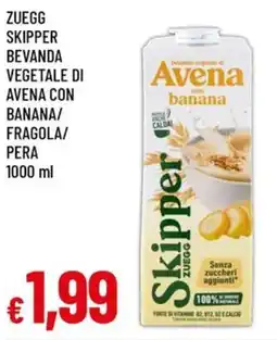 A&O Zuegg skipper bevanda vegetale di avena con banana/ fragola/ pera offerta