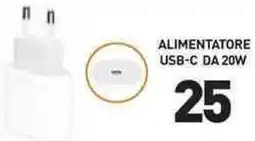 Unieuro Alimentatore usb-c da 20W offerta