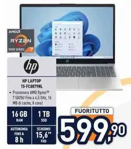 Unieuro HP LAPTOP 15-FC0079NL offerta