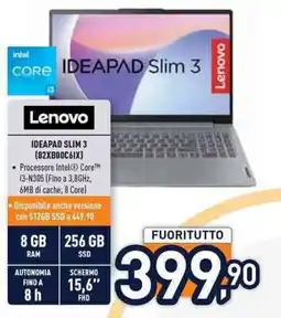 Unieuro Lenovo IDEAPAD SLIM 3 (82XB00C6IX) offerta