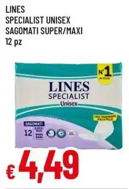A&O Lines specialist unisex sagomati super/maxi 12 pz offerta