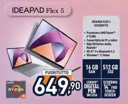 Unieuro IDEAPAD FLEX 5 82XX00FTIX offerta