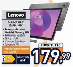 Unieuro Lenovo TAB IDEA PAD 11 (ZAFRO399SE) offerta