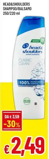 A&O Head&shoulders shampoo/balsamo offerta