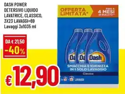 A&O Dash power detersivo liquido lavatrice, classico offerta