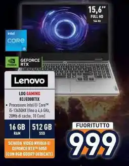Unieuro Lenovo LOQ GAMING 83JEOOBTIX offerta