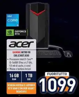 Unieuro acer GAMING NITRO 50 (DG.E3UET.020) offerta