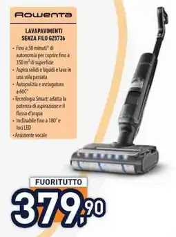 Unieuro Rowenta LAVAPAVIMENTI SENZA FILO GZ5736 offerta
