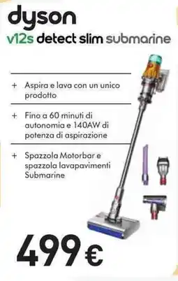 Unieuro dyson v12s detect slim submarine offerta