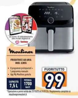 Unieuro Moulinex FRIGGITRICE AD ARIA MOD. EZ855 offerta