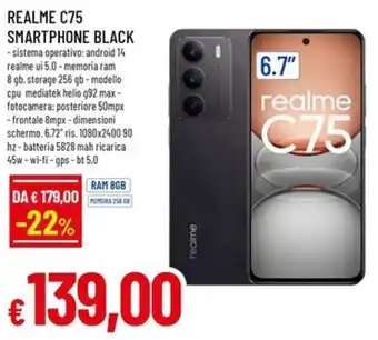 REALME C75 smartphone black