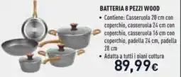 Unieuro Tognana batteria 8 pezzi wood offerta