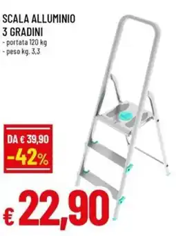 A&O Scala alluminio 3 gradini offerta