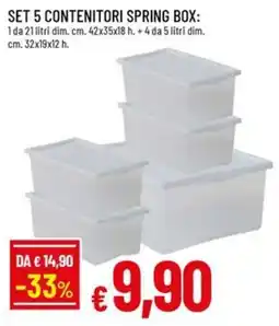 A&O Set 5 contenitori spring box offerta