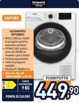 Unieuro Hotpoint ASCIUGATRICE HPT93DBSIT offerta