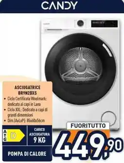 Unieuro CANDY ASCIUGATRICE BR9N2BXS offerta
