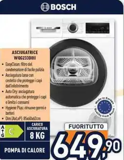 Unieuro BOSCH ASCIUGATRICE WQG233D011 offerta
