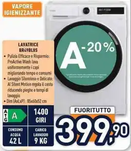 Unieuro CANDY LAVATRICE BR49BL8S offerta