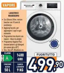 Unieuro BOSCH LAVATRICE WAN2820911 offerta