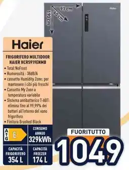 Unieuro Haier FRIGORIFERO MULTIDOOR HAIER HCR5919ENMB offerta