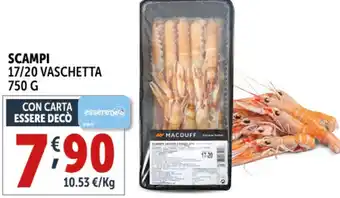 Scampi 17/20 vaschetta