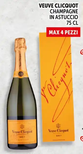 Veuve clicquot champagne in astuccio