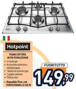 Unieuro Hotpoint PIANO COTTURA 60 CM PCN6421XHAR offerta