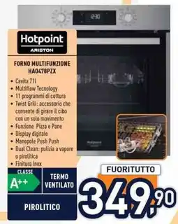 Unieuro Hotpoint FORNO MULTIFUNZIONE HA0478PZX offerta