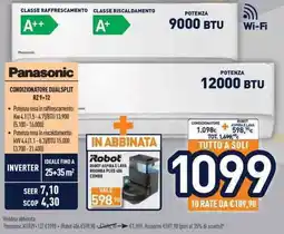 Unieuro Panasonic CONDIZIONATORE DUALSPLIT RZ 9+12 offerta