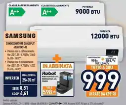 Unieuro SAMSUNG CONDIZIONATORE DUALSPLIT 40LUZON9+12 offerta