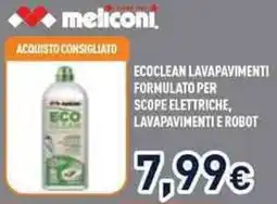 Unieuro Meliconi ecoclean lavapavimenti formulato per scope elettriche, lavapavimenti e robot offerta