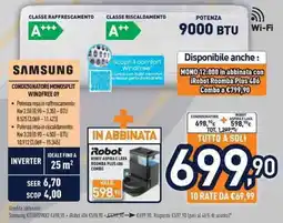 Unieuro SAMSUNG CONDIZIONATORE MONOSPLIT WINDFREE 09 offerta