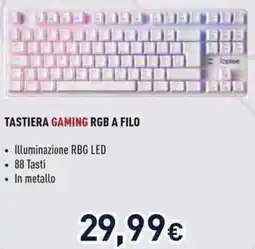 Unieuro Ioplee tastiera gaming rgb a filo offerta