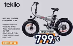Unieuro teklio E-BIKE FAT A PEDALATA ASSISTITA TEKLIO TF1 offerta