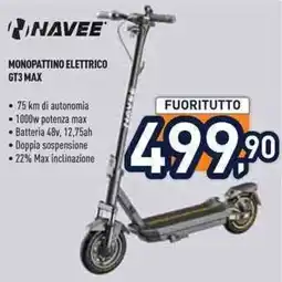 Unieuro NAVEE MONOPATTINO ELETTRICO GT3 MAX offerta