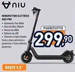 Unieuro NIU MONOPATTINO ELETTRICO KQ13 PRO offerta