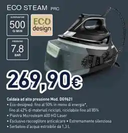 Unieuro Rowenta eco steam pro Caldaia ad alta pressione Mod. DG9621 offerta