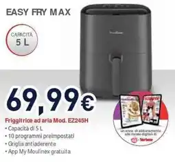 Unieuro Moulinex easy fry max Friggitrice ad aria Mod. EZ245H offerta