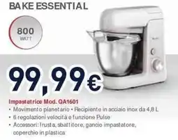 Unieuro Moulinex bake essential Impastatrice Mod. QA1601 offerta
