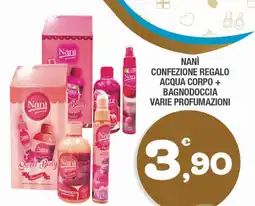 Splendidi e Splendenti Nanì confezione regalo acqua corpo + bagnodoccia offerta