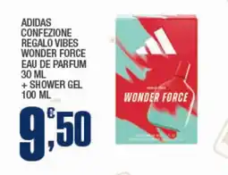 Splendidi e Splendenti Adidas confezione regalo vibes wonder force eau de parfum + shower gel offerta
