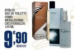 Splendidi e Splendenti Byblos eau de toilette uomo metal/donna cielo/ghiaccio offerta