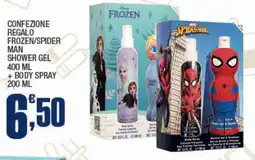 Splendidi e Splendenti Confezione regalo frozen/spider man shower gel + body spray offerta