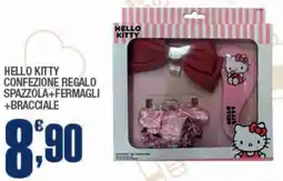 Splendidi e Splendenti Hello kitty confezione regalo spazzola+fermagli +bracciale offerta