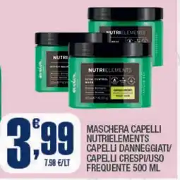 Splendidi e Splendenti Maschera capelli nutrielements capelli danneggiati capelli crespi/uso frequente offerta