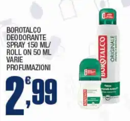 Splendidi e Splendenti Borotalco deodorante spray/roll on offerta