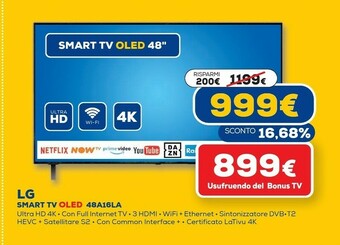 Euronics Smart tv oled 48a16la offerta