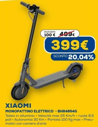 Euronics Monopattino elettrico bhr4854g offerta
